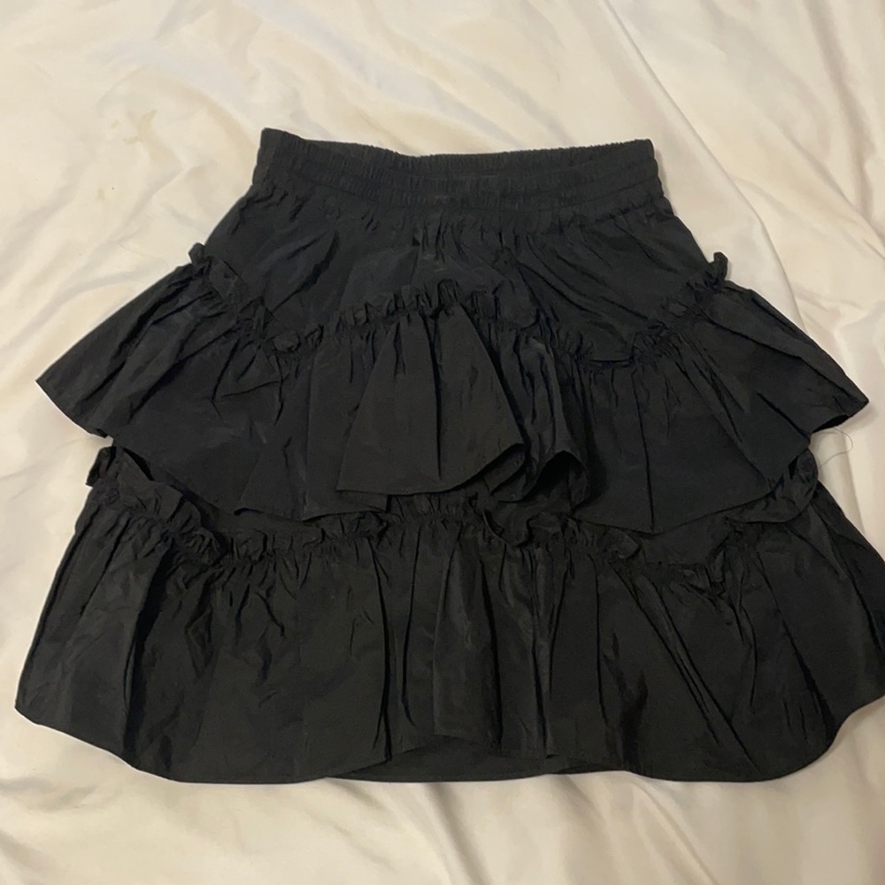Black ruffle top shop skirt